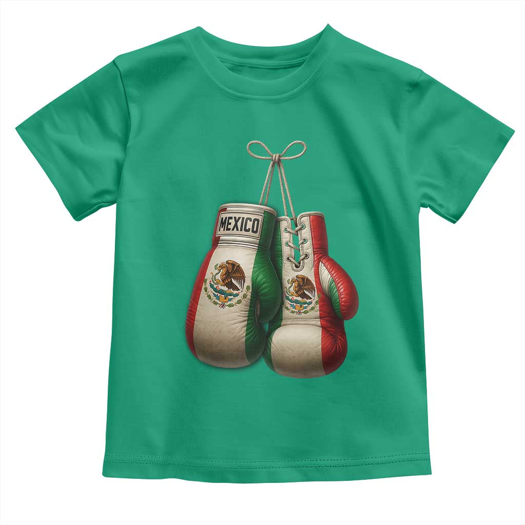 Mexican Boxing Gloves Toddler T Shirt Retro Vintage Mexico Flag Boxer TS10 Irish Green Print Your Wear