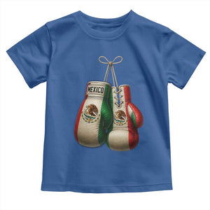 Mexican Boxing Gloves Toddler T Shirt Retro Vintage Mexico Flag Boxer TS10 Royal Blue Print Your Wear