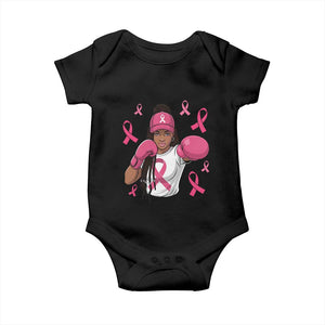 Black Women Fight Breast Cancer Awareness Baby Onesie Pink Ribbon African American TS10 Black Print Your Wear