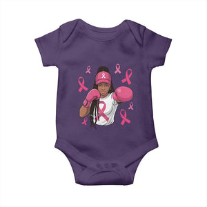 Black Women Fight Breast Cancer Awareness Baby Onesie Pink Ribbon African American TS10 Purple Print Your Wear