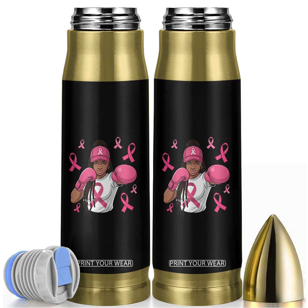 Black Women Fight Breast Cancer Awareness Bullet Tumbler Pink Ribbon African American TS10 Black Print Your Wear