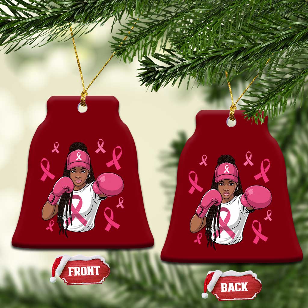 Black Women Fight Breast Cancer Awareness Ceramic Ornament Pink Ribbon African American TS10 Print Your Wear