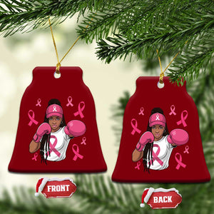 Black Women Fight Breast Cancer Awareness Ceramic Ornament Pink Ribbon African American TS10 Print Your Wear