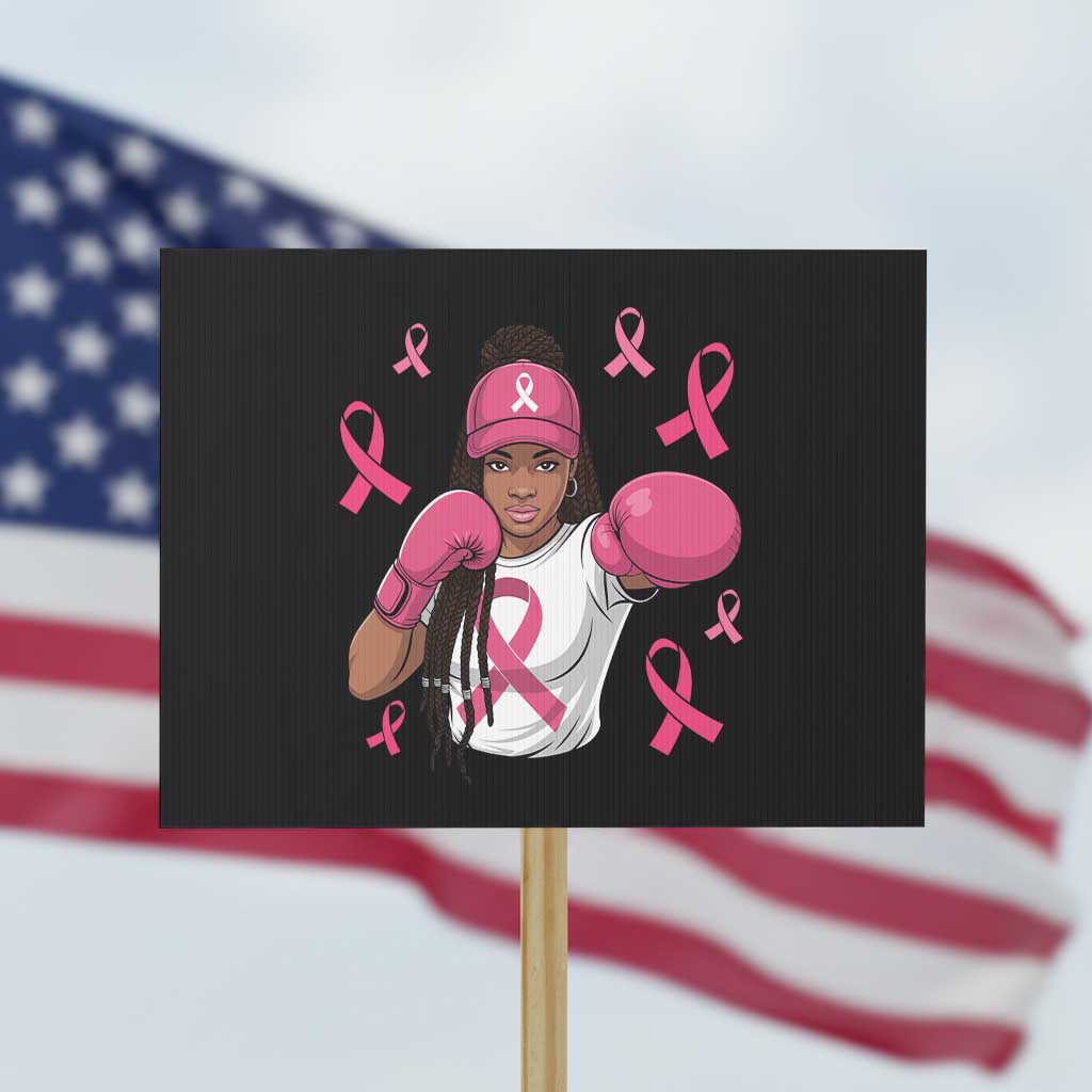 Black Women Fight Breast Cancer Awareness Protest Sign Pink Ribbon African American TS10 Horizontal 18