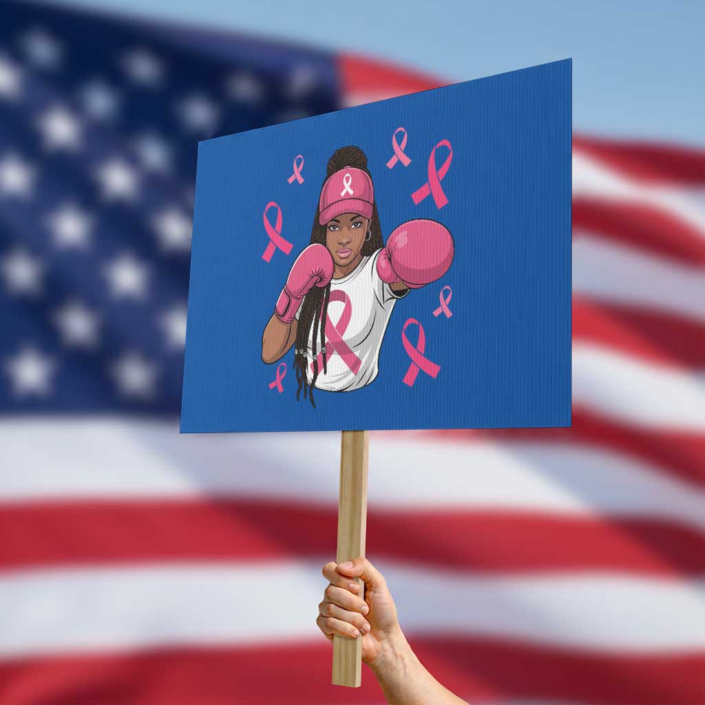 Black Women Fight Breast Cancer Awareness Protest Sign Pink Ribbon African American TS10 Horizontal 18
