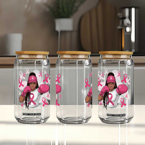 Black Women Fight Breast Cancer Awareness Glass Can Pink Ribbon African American TS10 Print Your Wear