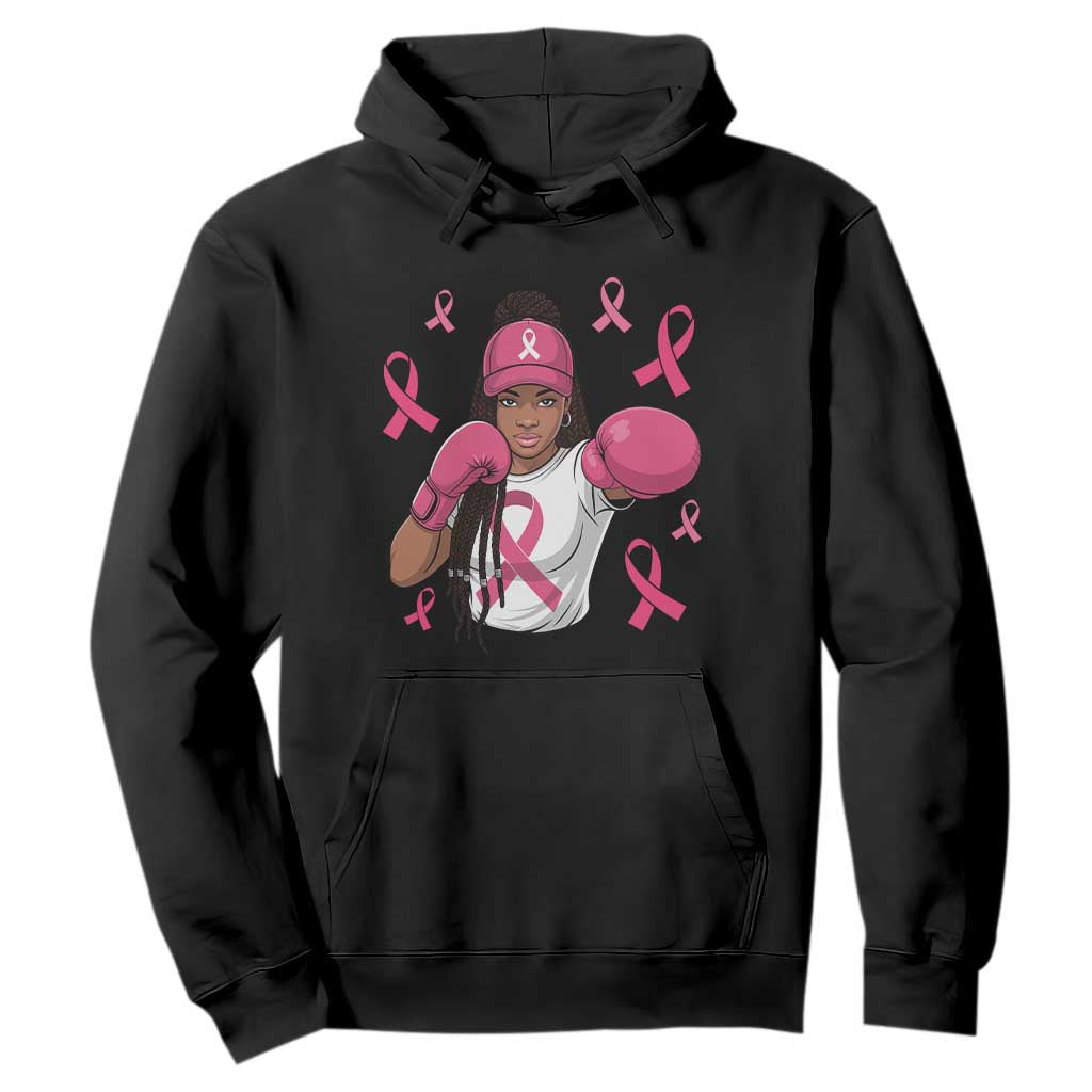 Black Women Fight Breast Cancer Awareness Hoodie Pink Ribbon African American TS10 Black Print Your Wear