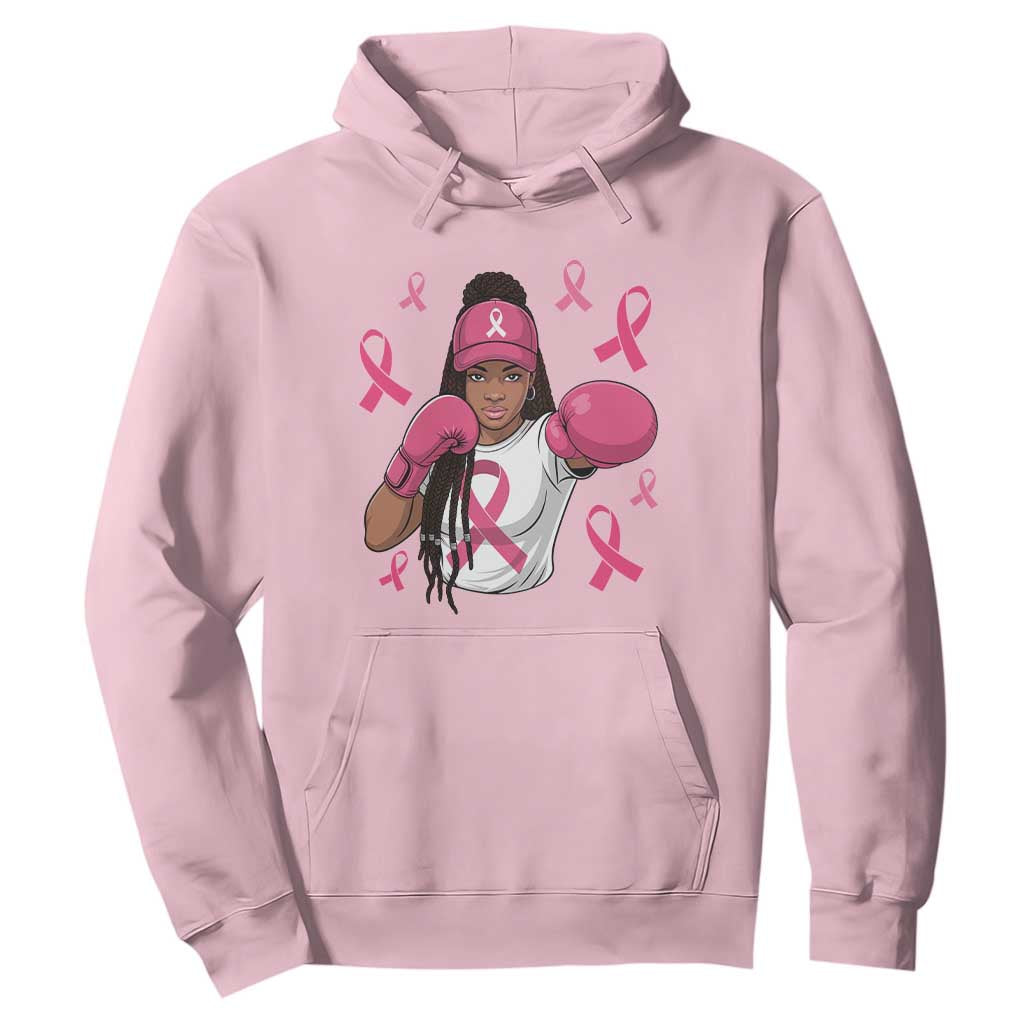 Black Women Fight Breast Cancer Awareness Hoodie Pink Ribbon African American TS10 Light Pink Print Your Wear