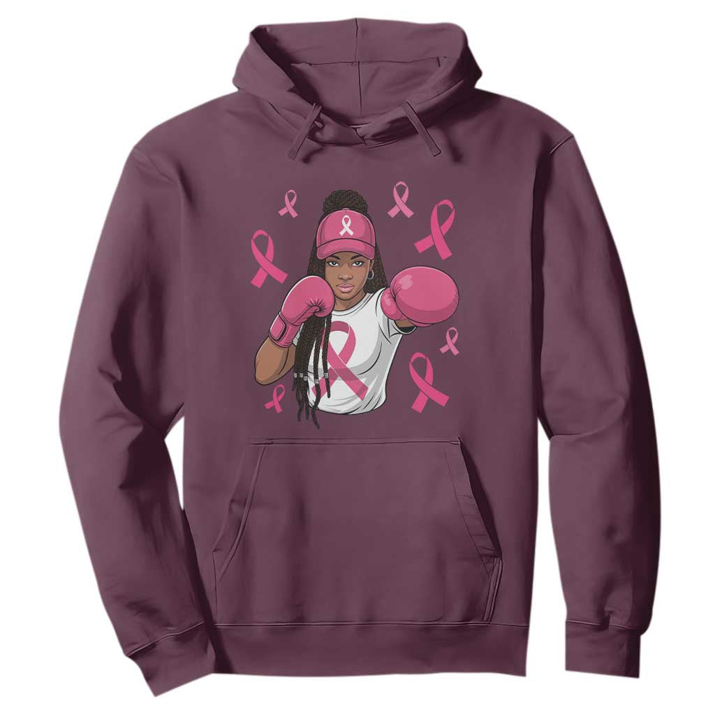 Black Women Fight Breast Cancer Awareness Hoodie Pink Ribbon African American TS10 Maroon Print Your Wear