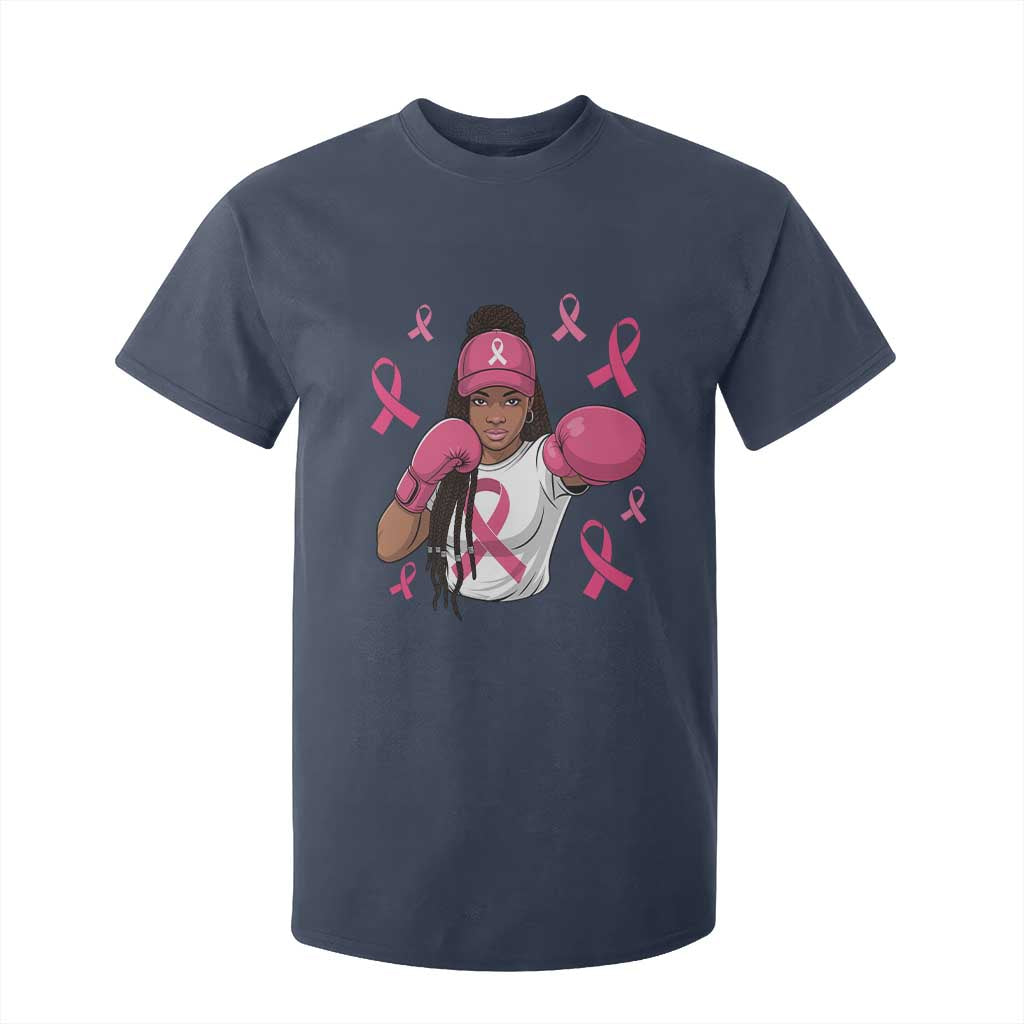 Black Women Fight Breast Cancer Awareness T Shirt For Kid Pink Ribbon African American TS10 Navy Print Your Wear