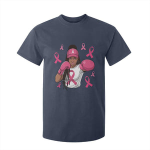 Black Women Fight Breast Cancer Awareness T Shirt For Kid Pink Ribbon African American TS10 Navy Print Your Wear