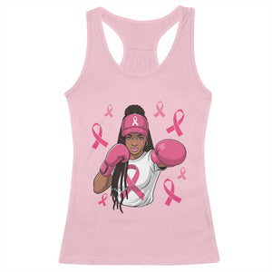 Black Women Fight Breast Cancer Awareness Racerback Tank Top Pink Ribbon African American TS10 Light Pink Print Your Wear