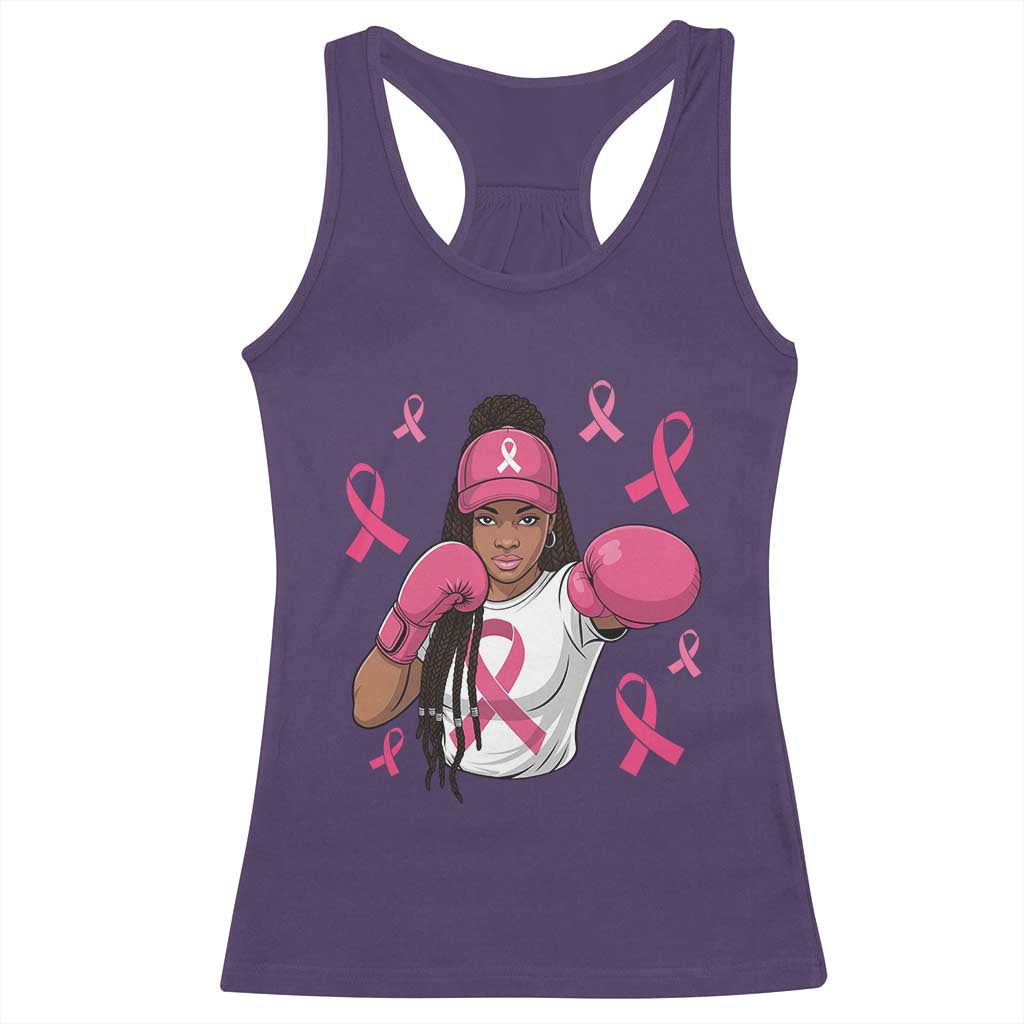 Black Women Fight Breast Cancer Awareness Racerback Tank Top Pink Ribbon African American TS10 Purple Print Your Wear