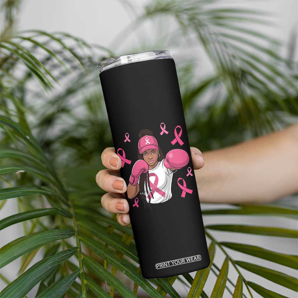 Black Women Fight Breast Cancer Awareness Skinny Tumbler Pink Ribbon African American TS10 Print Your Wear