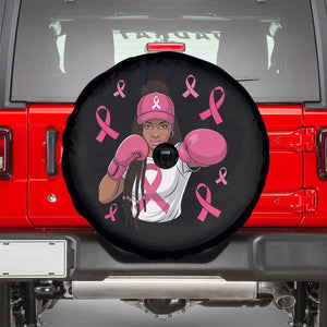 Black Women Fight Breast Cancer Awareness Spare Tire Cover Pink Ribbon African American TS10 Black Print Your Wear