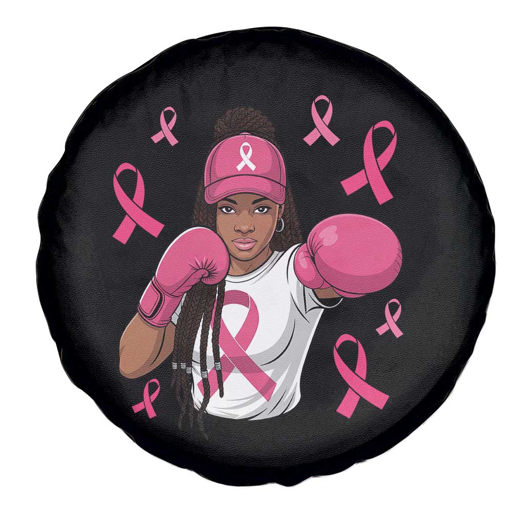 Black Women Fight Breast Cancer Awareness Spare Tire Cover Pink Ribbon African American TS10 Print Your Wear