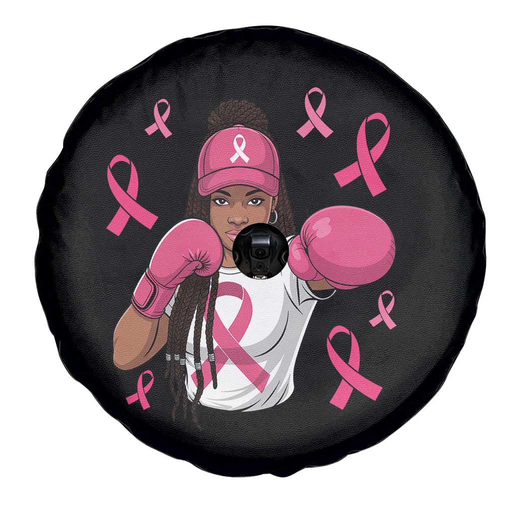 Black Women Fight Breast Cancer Awareness Spare Tire Cover Pink Ribbon African American TS10 Print Your Wear