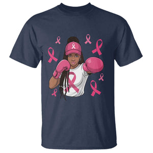 Black Women Fight Breast Cancer Awareness T Shirt Pink Ribbon African American TS10 Navy Print Your Wear