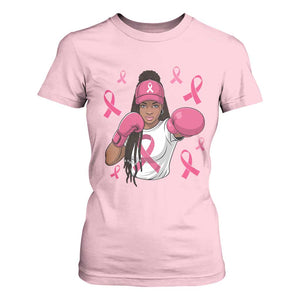 Black Women Fight Breast Cancer Awareness T Shirt For Women Pink Ribbon African American TS10 Light Pink Print Your Wear