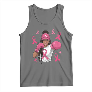 Black Women Fight Breast Cancer Awareness Tank Top Pink Ribbon African American TS10 Black Heather Print Your Wear