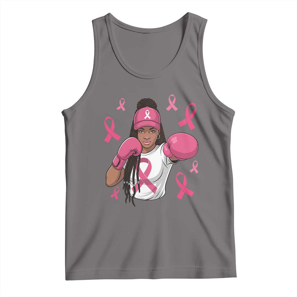 Black Women Fight Breast Cancer Awareness Tank Top Pink Ribbon African American TS10 Deep Heather Print Your Wear