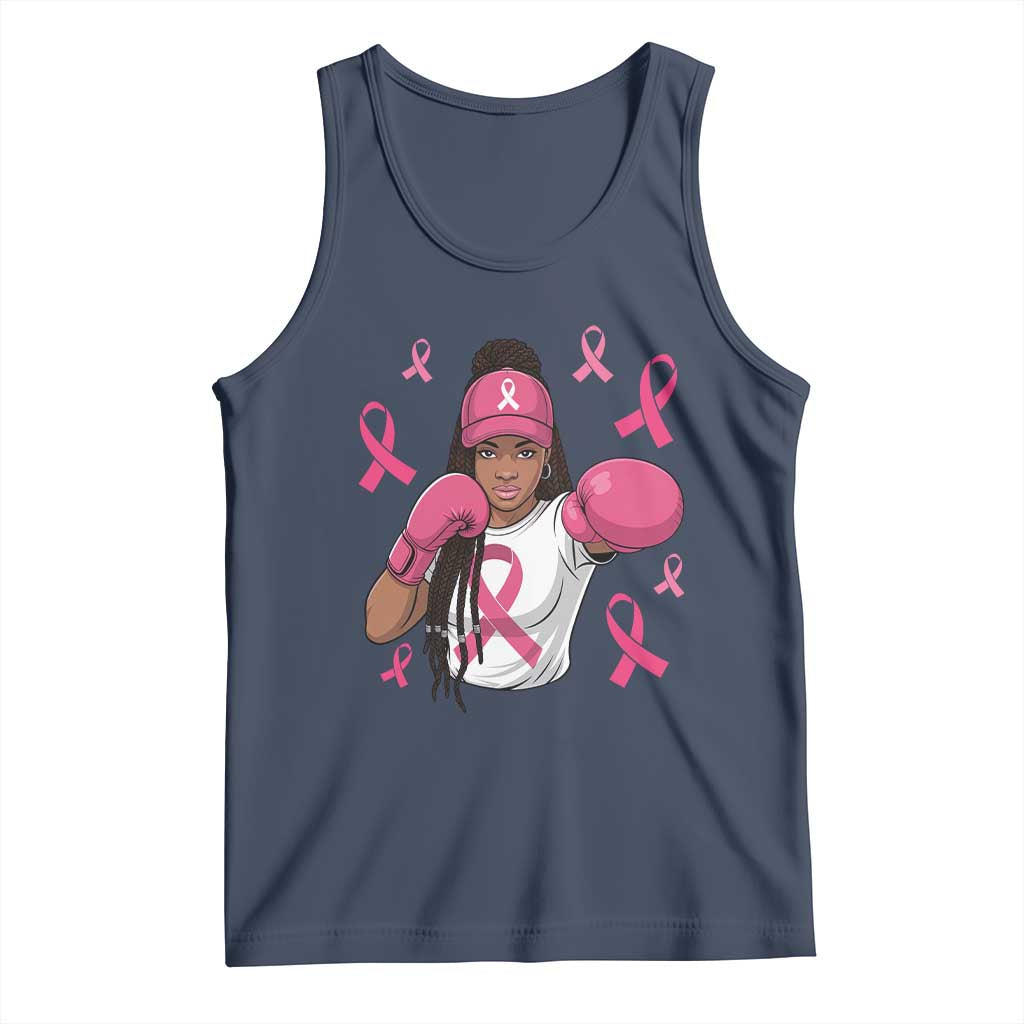 Black Women Fight Breast Cancer Awareness Tank Top Pink Ribbon African American TS10 Navy Print Your Wear