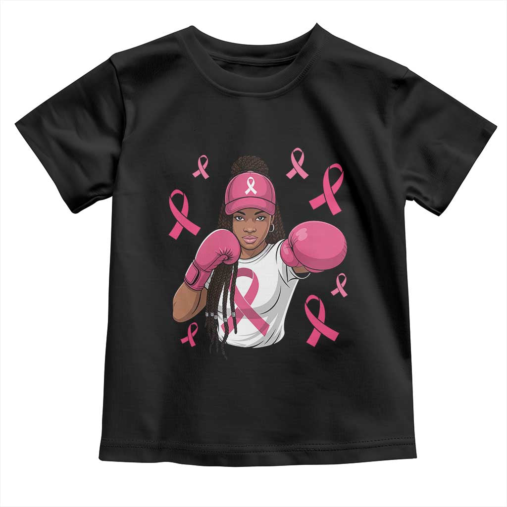 Black Women Fight Breast Cancer Awareness Toddler T Shirt Pink Ribbon African American TS10 Black Print Your Wear