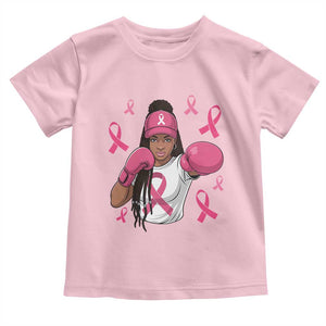Black Women Fight Breast Cancer Awareness Toddler T Shirt Pink Ribbon African American TS10 Light Pink Print Your Wear