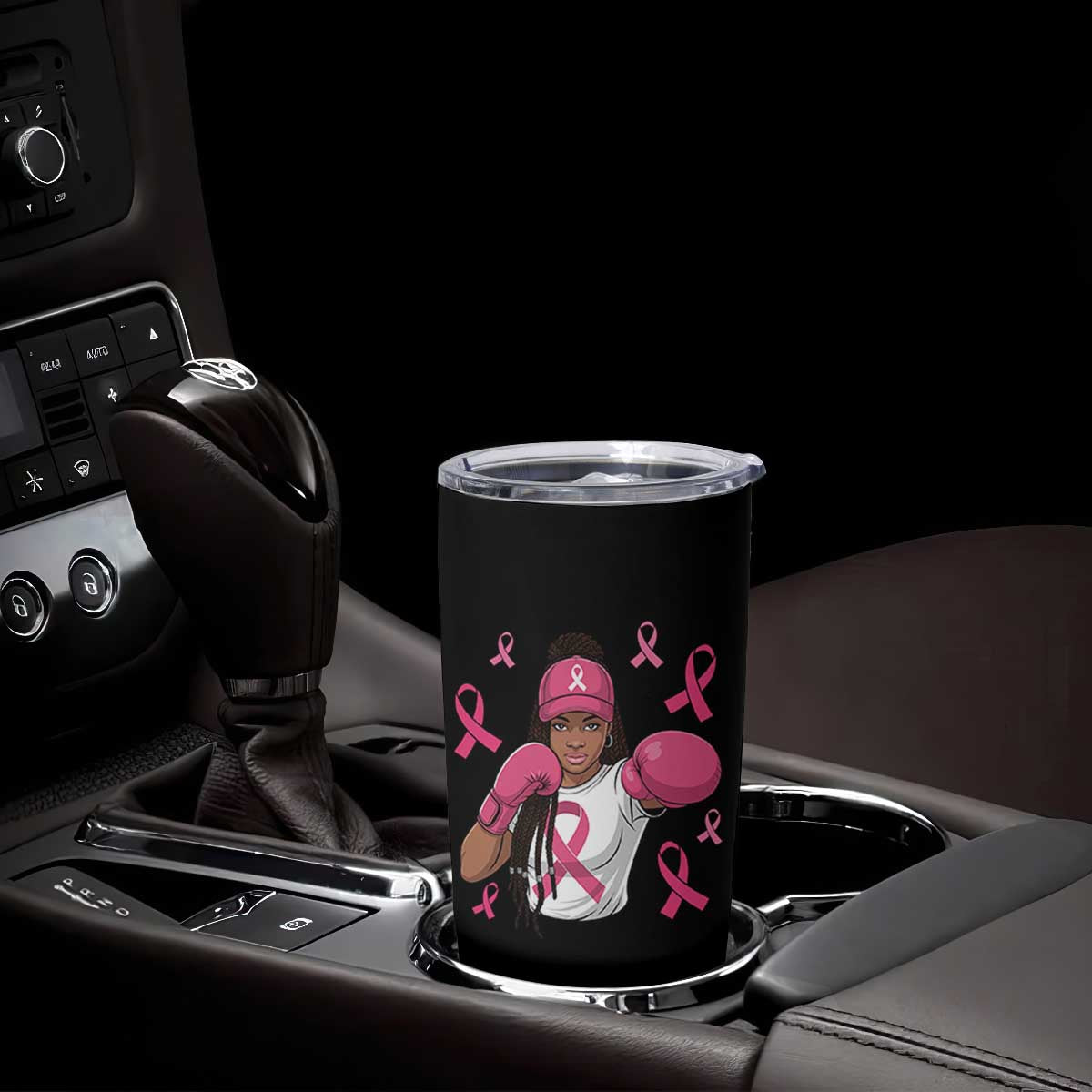Black Women Fight Breast Cancer Awareness Tumbler Cup Pink Ribbon African American TS10 Print Your Wear