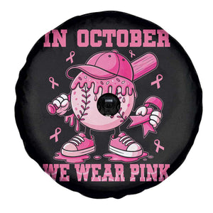 Baseball Breast Cancer Spare Tire Cover In October We Wear Pink Baseball Drip TS10 Print Your Wear