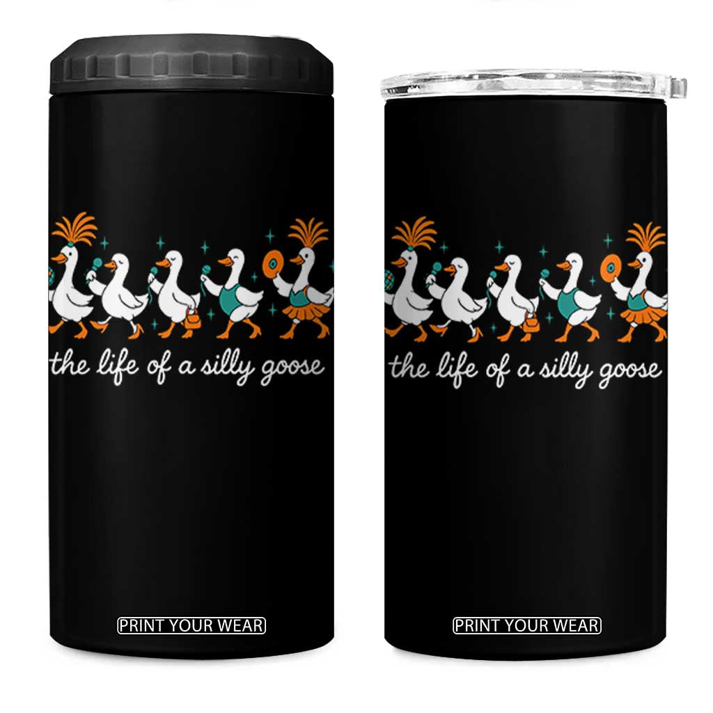 The Life Of A Silly Goose 4 in 1 Can Cooler Tumbler Funny Concert Outfit Country Music Fan TS10 One Size: 16 oz Black Print Your Wear
