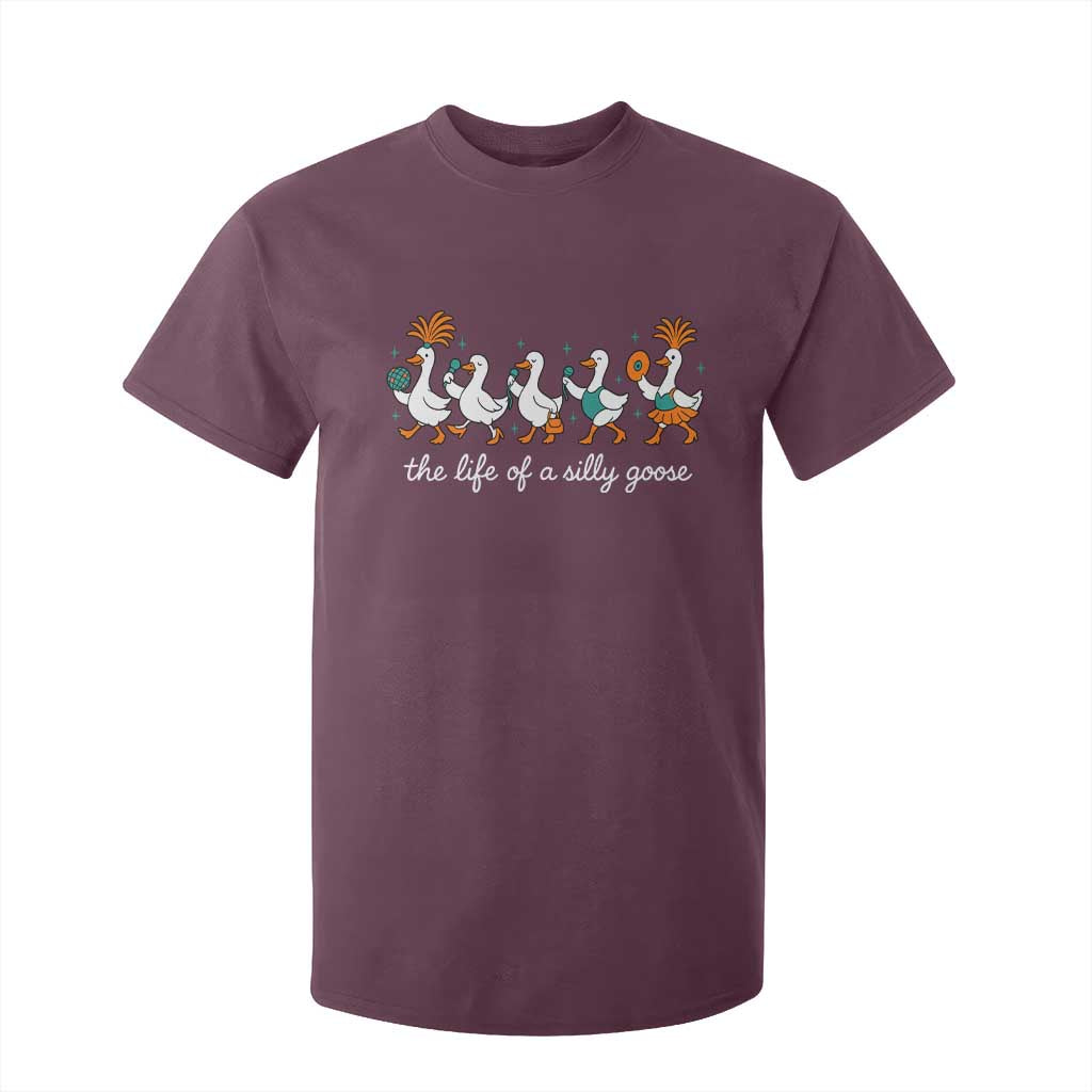 The Life Of A Silly Goose T Shirt For Kid Funny Concert Outfit Country Music Fan TS10 Maroon Print Your Wear