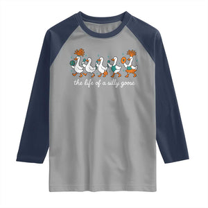 The Life Of A Silly Goose Raglan Shirt Funny Concert Outfit Country Music Fan TS10 Sport Gray Navy Print Your Wear