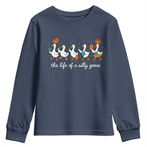 The Life Of A Silly Goose Youth Sweatshirt Funny Concert Outfit Country Music Fan TS10 Navy Print Your Wear