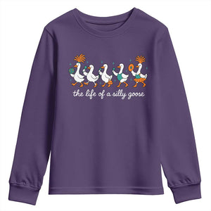 The Life Of A Silly Goose Youth Sweatshirt Funny Concert Outfit Country Music Fan TS10 Purple Print Your Wear