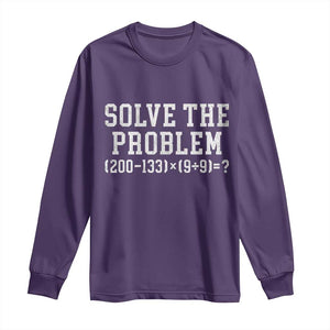 Funny Six Seven Long Sleeve Shirt Math Teacher Joke 67 Meme Gen Alpha Slang TS10 Purple Print Your Wear