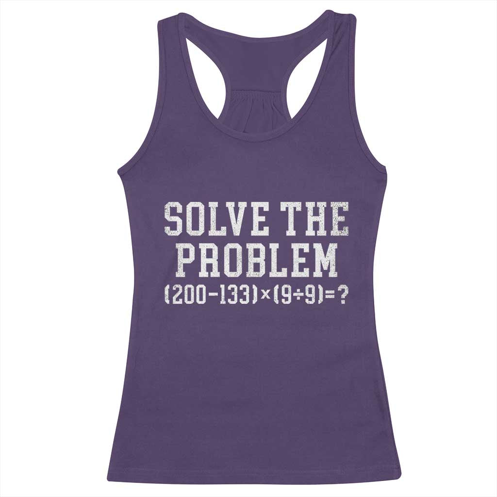 Funny Six Seven Racerback Tank Top Math Teacher Joke 67 Meme Gen Alpha Slang TS10 Purple Print Your Wear