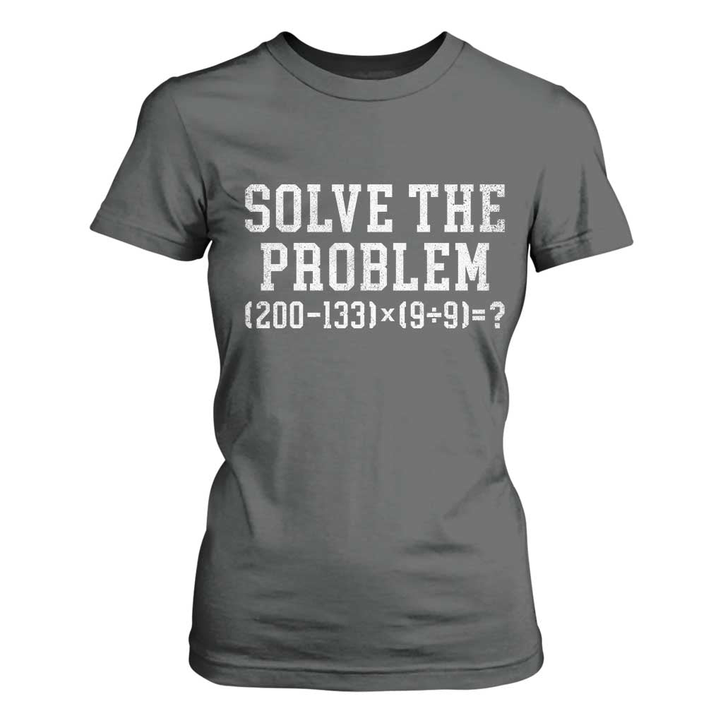 Funny Six Seven T Shirt For Women Math Teacher Joke 67 Meme Gen Alpha Slang TS10 Dark Heather Print Your Wear