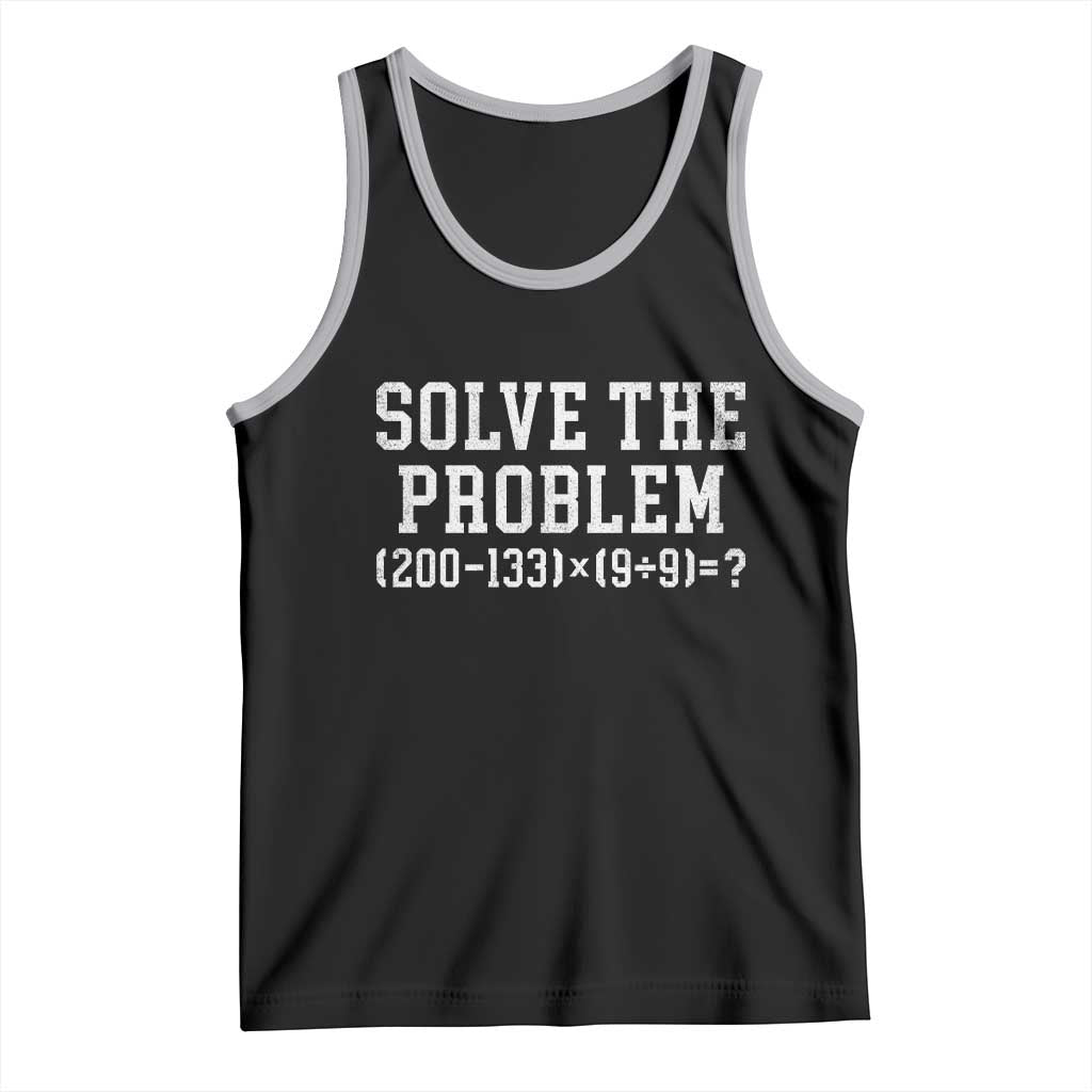 Funny Six Seven Tank Top Math Teacher Joke 67 Meme Gen Alpha Slang TS10 Black Athletic Heather Print Your Wear