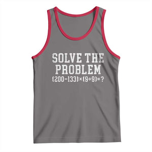 Funny Six Seven Tank Top Math Teacher Joke 67 Meme Gen Alpha Slang TS10 Deep Heather Red Print Your Wear