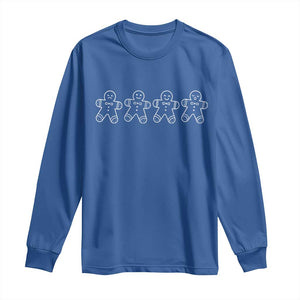 Christmas Gingerbread Cookies Long Sleeve Shirt Festive Holiday Outfit TS10 Royal Blue Print Your Wear