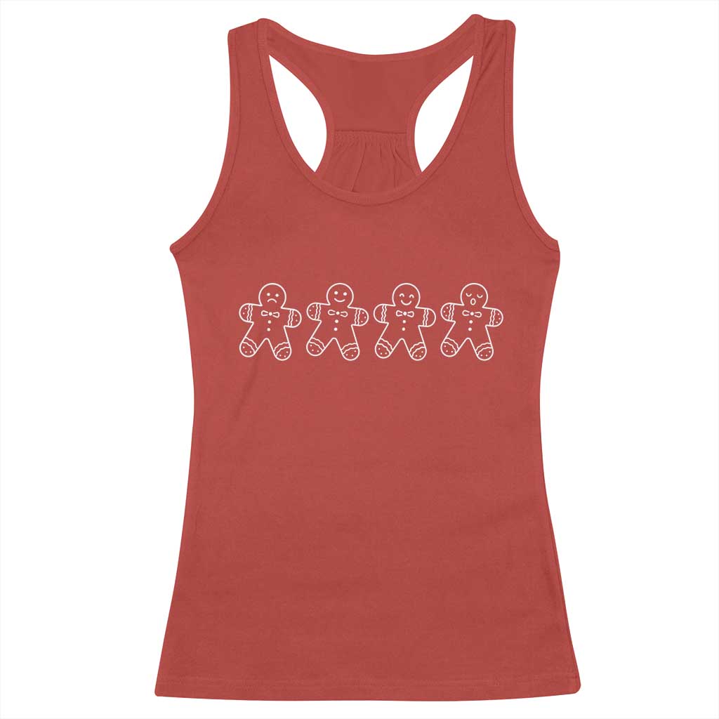 Christmas Gingerbread Cookies Racerback Tank Top Festive Holiday Outfit TS10 Red Print Your Wear