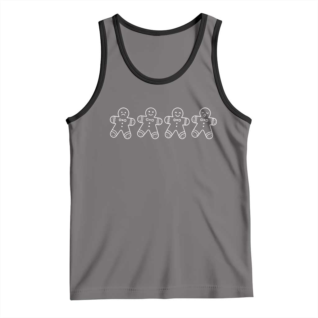 Christmas Gingerbread Cookies Tank Top Festive Holiday Outfit TS10 Deep Heather Black Print Your Wear