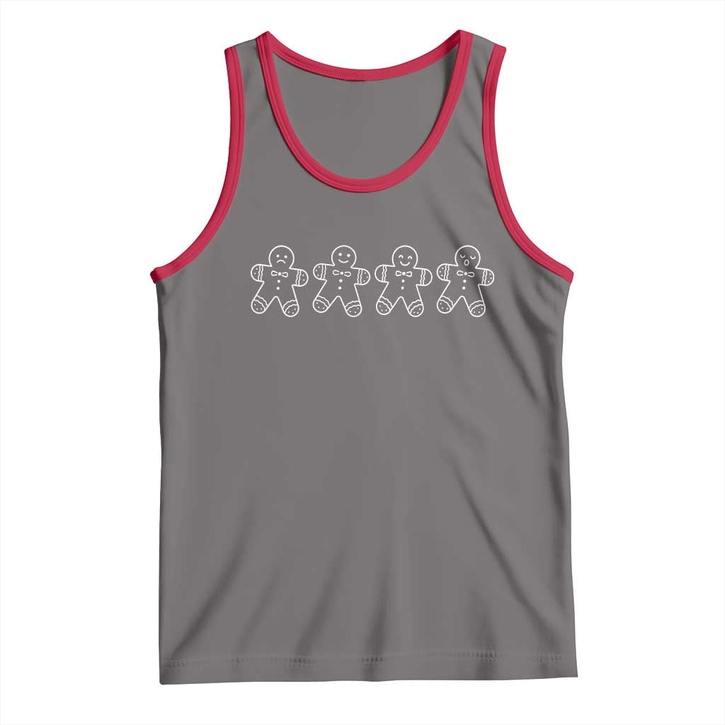 Christmas Gingerbread Cookies Tank Top Festive Holiday Outfit TS10 Deep Heather Red Print Your Wear