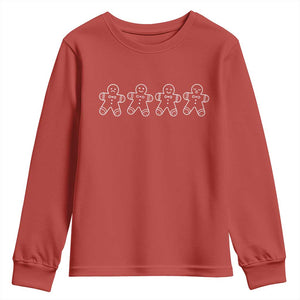 Christmas Gingerbread Cookies Youth Sweatshirt Festive Holiday Outfit TS10 Red Print Your Wear