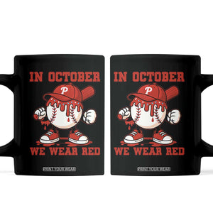 Red October Philly Coffee Mug Philadelphia Baseball Drip Boy TS10 Black Print Your Wear
