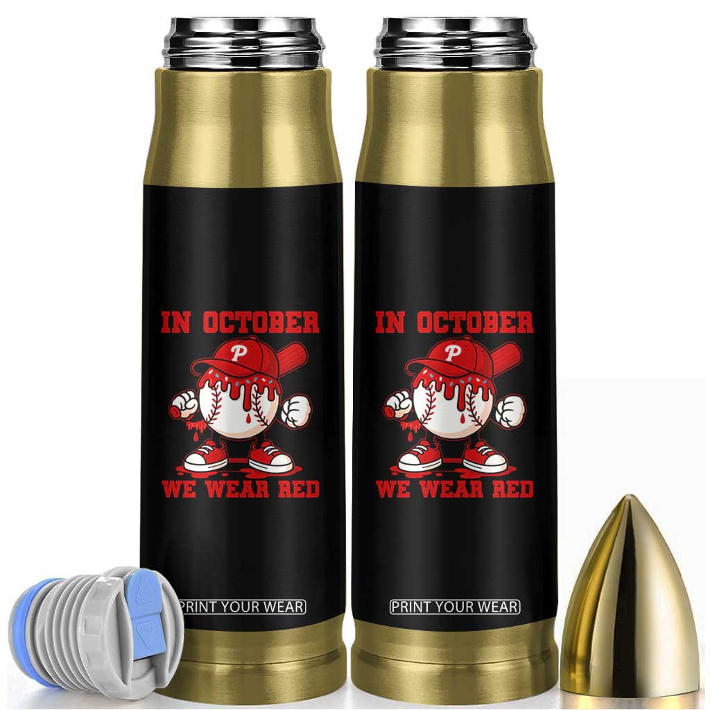 Red October Phillies Bullet Tumbler Philadelphia Baseball Drip Boy TS10 Black Print Your Wear