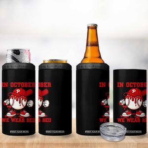 Red October Phillies 4 in 1 Can Cooler Tumbler Philadelphia Baseball Drip Boy TS10 Print Your Wear