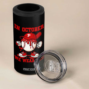Red October Phillies 4 in 1 Can Cooler Tumbler Philadelphia Baseball Drip Boy TS10 Print Your Wear