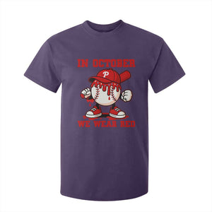 Red October Phillies T Shirt For Kid Philadelphia Baseball Drip Boy TS10 Purple Print Your Wear